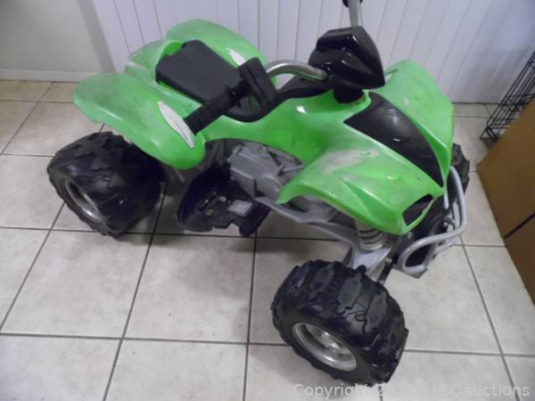 power wheels green 4 wheeler