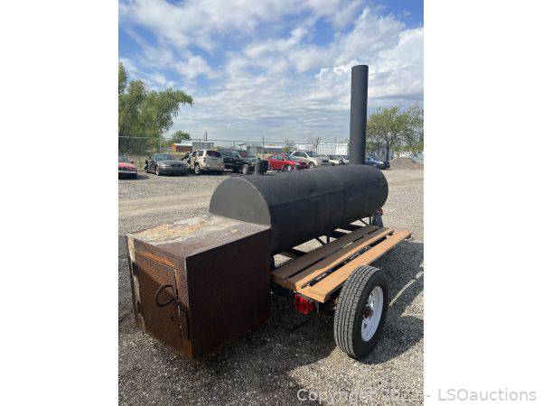 Homemade bbq cheap trailer