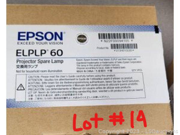 2) EPSON SPARE BULB ELPLP 60 | LSOauctions