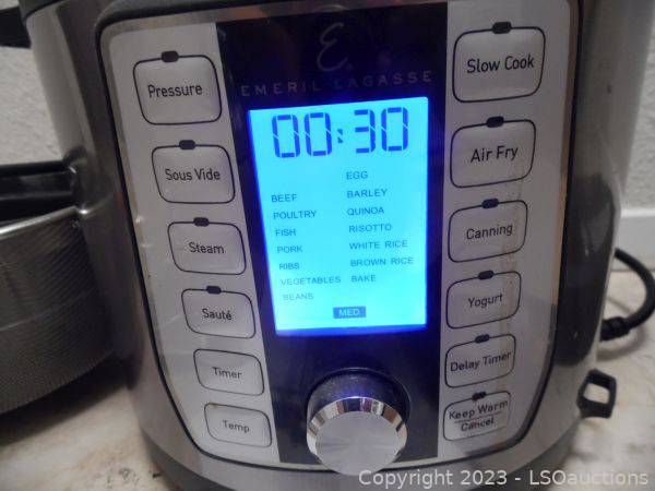 Sold at Auction: Emeril Lagasse Air-Fryer & Power Pressure Cooker