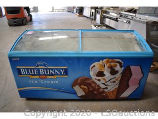 Blue bunny store ice cream cooler